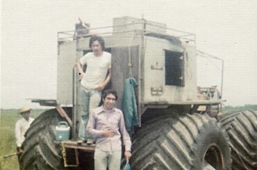 Vintage all terrain vehicles with huge wheels
