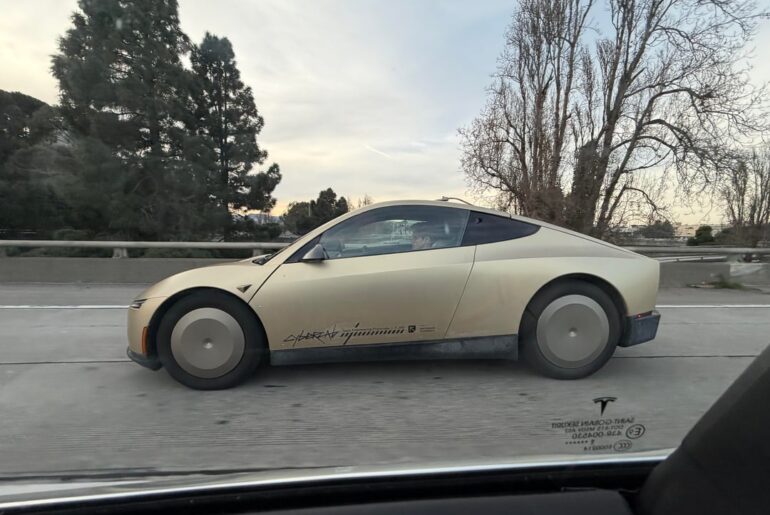 Cybercab prototype on 101S