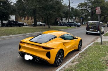 Pretty neat to see a [Lotus Emira] here in NOLA. I dunno that I’d want to deal with the local potholes in this.