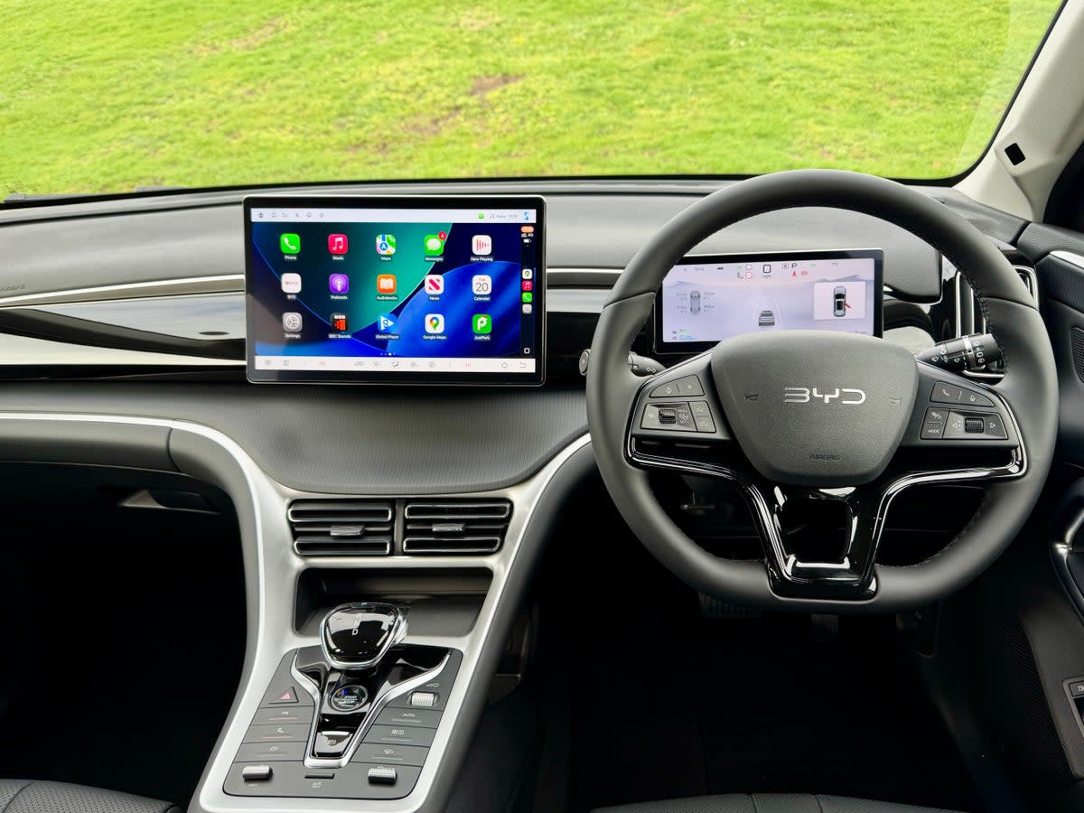 The BYD Sealion DM-i gets a 12.8-inch central touchscreen, and a 8.8-inch digital driver display (Steve Fowler)