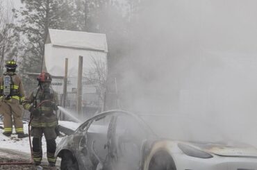 Stevens County deputies detain suspect for lighting a Tesla on fire