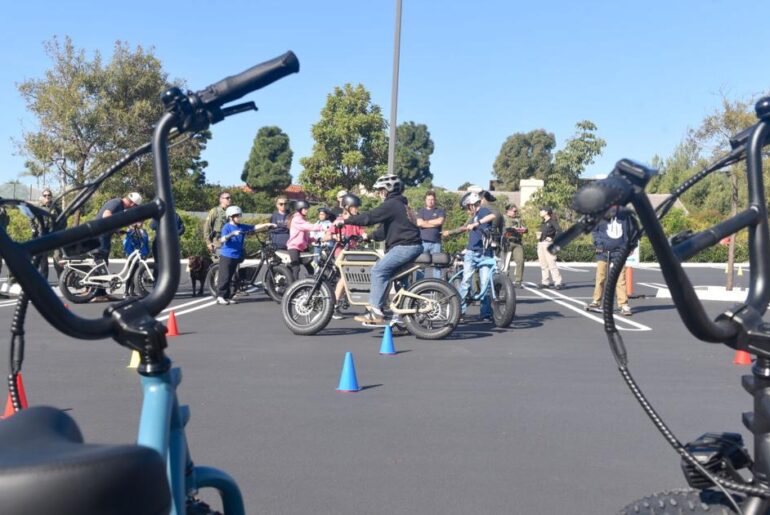 Kids and Parents Learn Rules of Road in Dana Point E-Bike Safety Class