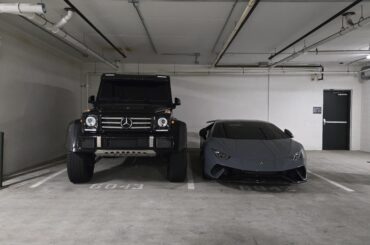 Nice two car solution [Lamborghini Huracan Performante Spyder] and a [G Wagon 4x4 Squared]