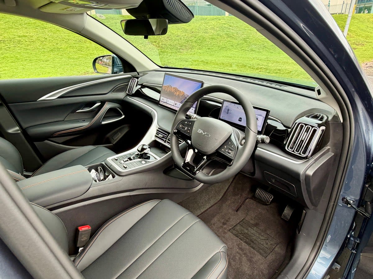 The BYD Sealion 5 scores highly on interior quality, space and tech (Steve Fowler)
