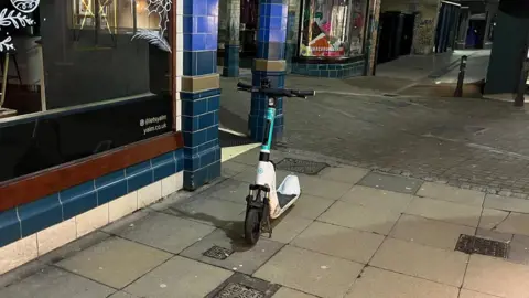 Nic Rigby/BBC E-Bike seen in the centre of Norwich this week