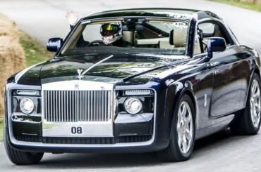 2017 Rolls Royce Sweptail, an one-off model commissioned by Hong Kong–based customer Sam Li, son of billionaire real estate mogul Samuel Tak Lee .It one of the world's most expensive new cars at the time, priced around £10 million (over $13 million).