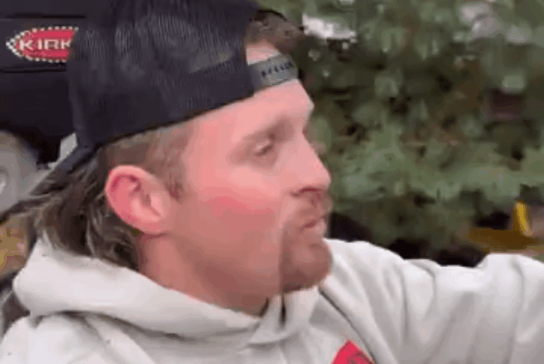 Grinding hard on a giant wheel car..