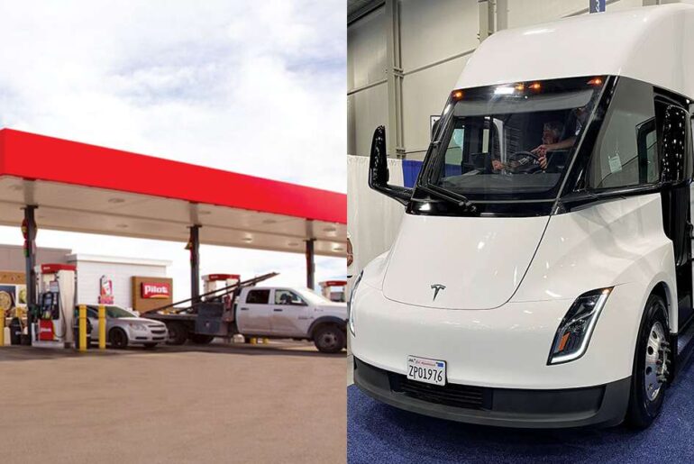 Pilot, Tesla to Build Charging Sites for Semi at Truck Stops