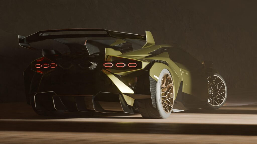 Our redesigned Super Trofeo EVO2 following the same design language as the Revuelto and Sian. This is the Huracan SFJ. [3840 x 2160]