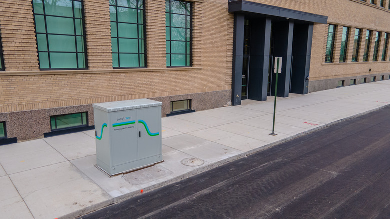 EV wireless charging road.