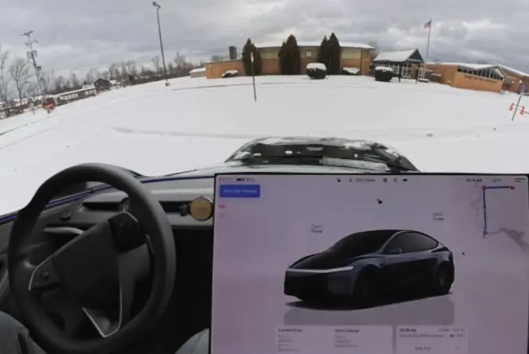 Texas man tests out Tesla Full Self Driving’s Mad Max mode on unplowed snowy roads