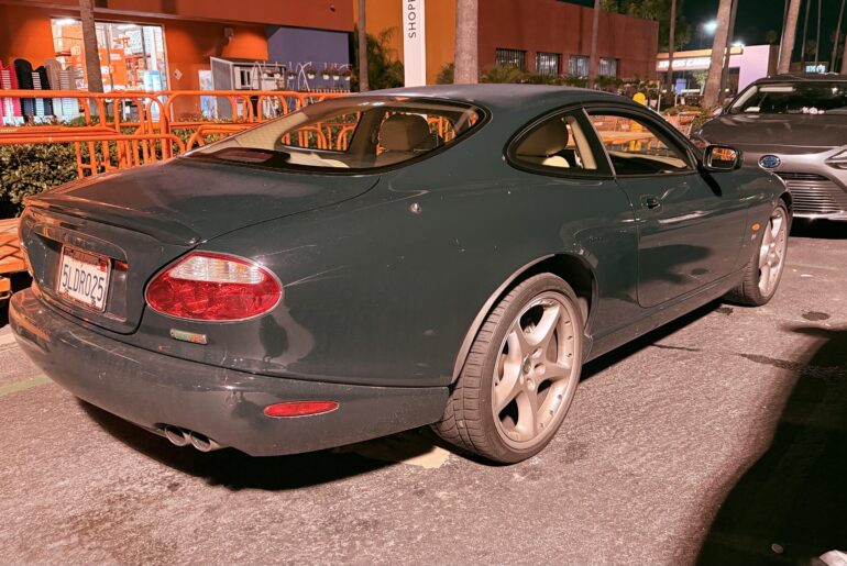 It’s a [Jaaaaag XKR] spotted verdantly parked at Home Depot.