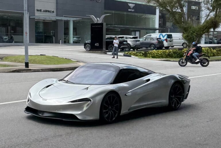 A random [Mclaren Speedtail] driving past