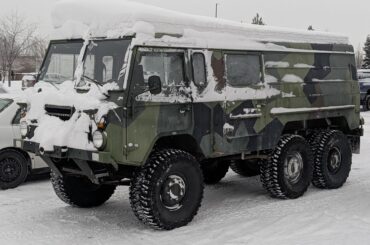 [Volvo C304] spotted in an Alaskan Home Depot parking lot.