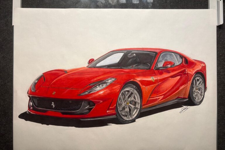Ferrari 812 drawing [1600x1200]