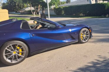 This gentleman also has a second [Ferrari 812 GTS] in Rosso Maranello Metallic. Must be a very difficult life to have two of these 😅