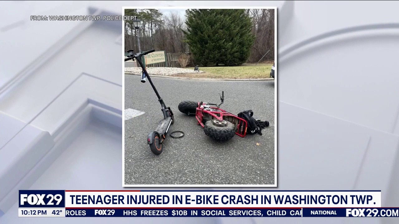 Teen injured in e-bike crash in Washington Township
