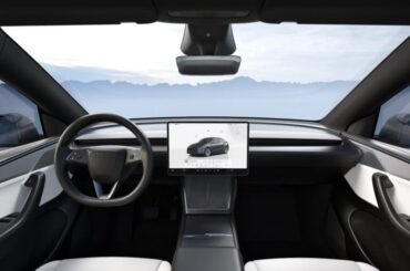 Tesla refreshes Model Y interior in China with black headliner and larger display