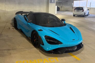 [Mclaren 765LT] parked in the park in the very busy parking lot and my job.