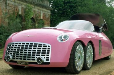 Ford FAB 1 is a futuristic, bubblegum-pink concept car created by Ford of Europe for the 2004 live-action film Thunderbirds. It is a six-wheeled, 27-foot-long "land yacht" based on the eleventh-generation Ford Thunderbird.