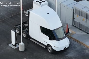 Tesla revamped Semi spotted, insane 1.2 MW charging video releases
