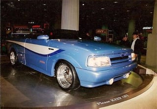 1993 Ford Ranger Jukebox, this had flashing neon lights as well as a stereo system and a dancefloor in the back of the truck