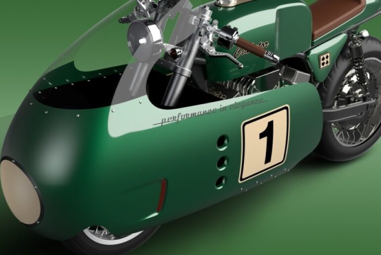 Artsy neo-retro electric motorcycle hits 150 mph