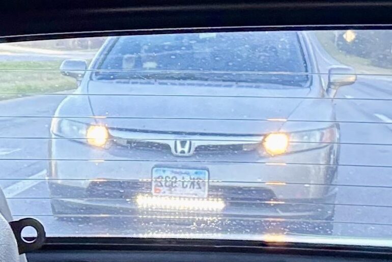 Honda Civic with LED light bar. Official car of…