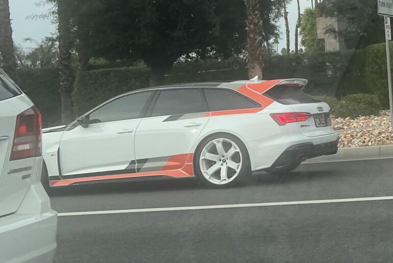 Barely snagged the photo of this [Audi RS6 Avant GT] as it drove by