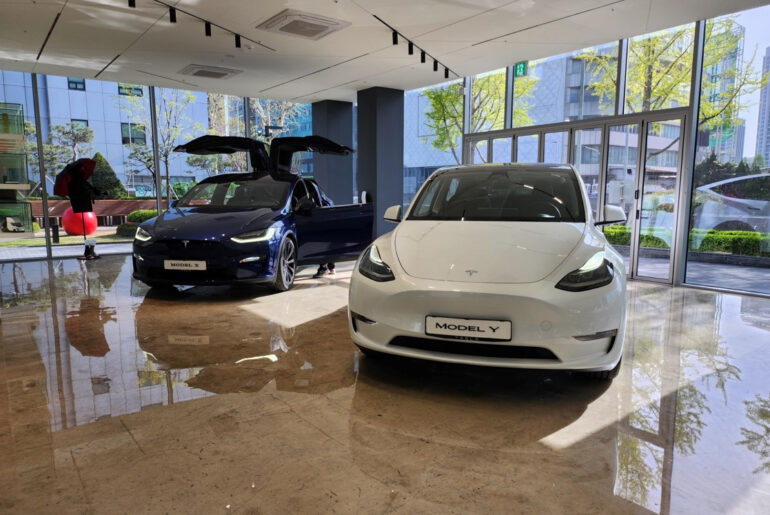 Tesla Korea's Shinsa store in Gangnam District, southern Seoul [TESLA]
