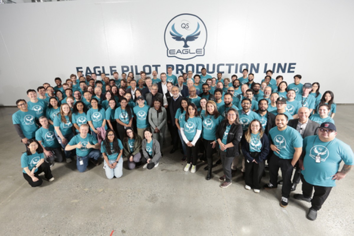 QuantumScape team at the opening of the Eagle production line- source: QuantumScape