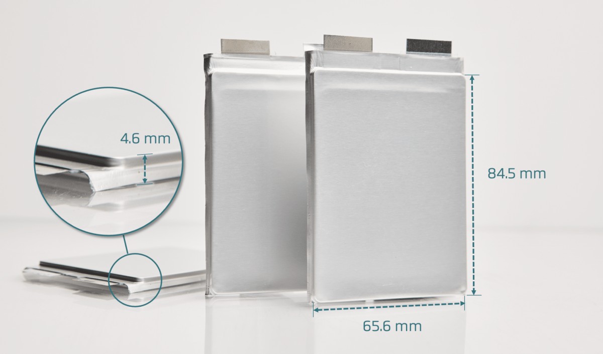 Dimensions of the QSE-5 battery cell - source: QuantumScape