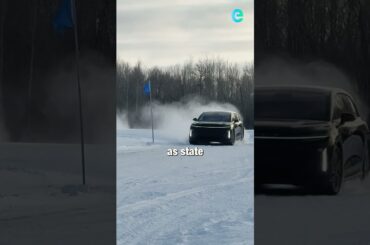 We put Lucid’s cars through brutal winter testing #lucid #ev #winterdriving #electricvehicle #drive