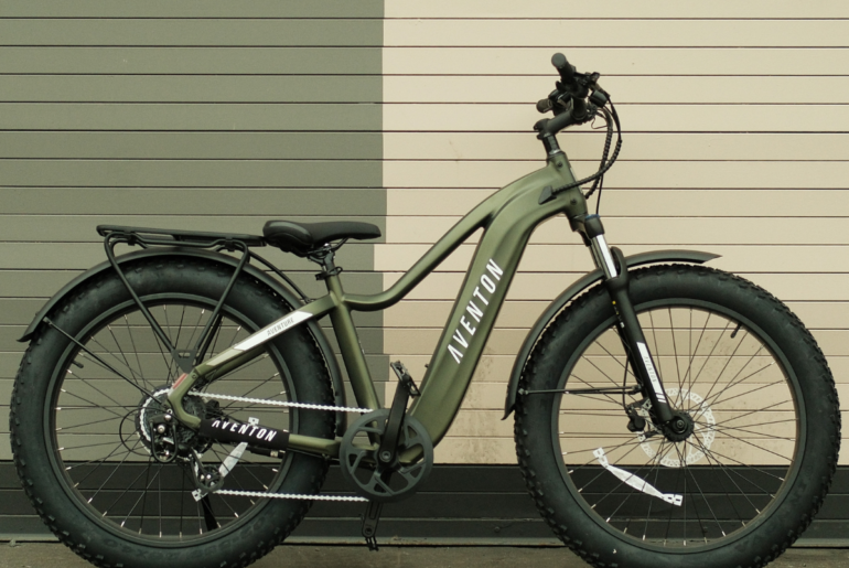 An Aventon ebike sold through Upway