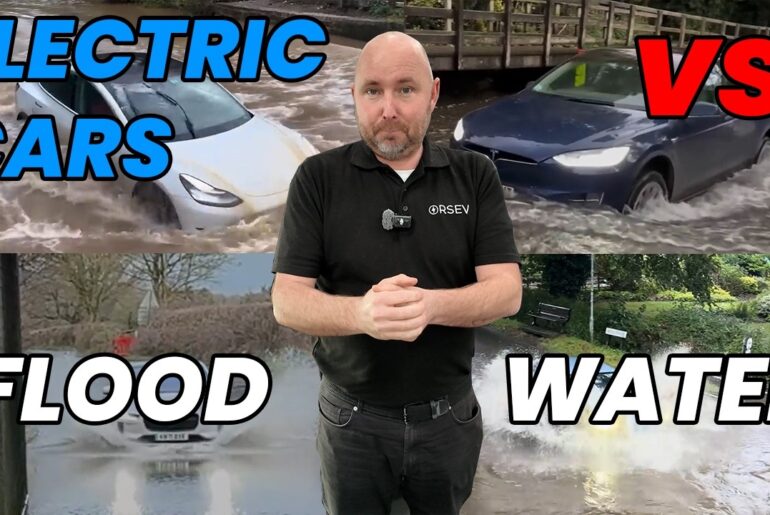 How do Electric cars cope in deep water? Better than petrol/diesel!