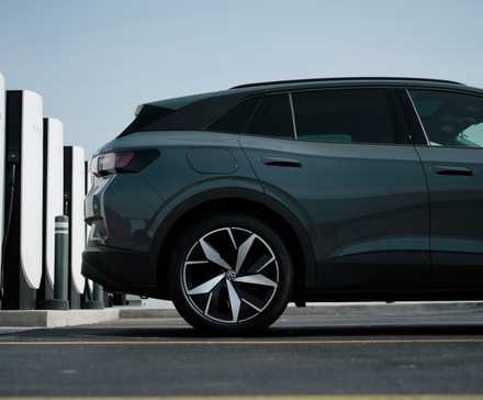 2025 Volkswagen ID.4 Charging At Tesla Supercharger