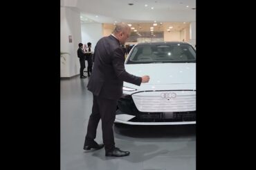 Every angle of the Audi A6 EV feels intentional, and the iconic four rings