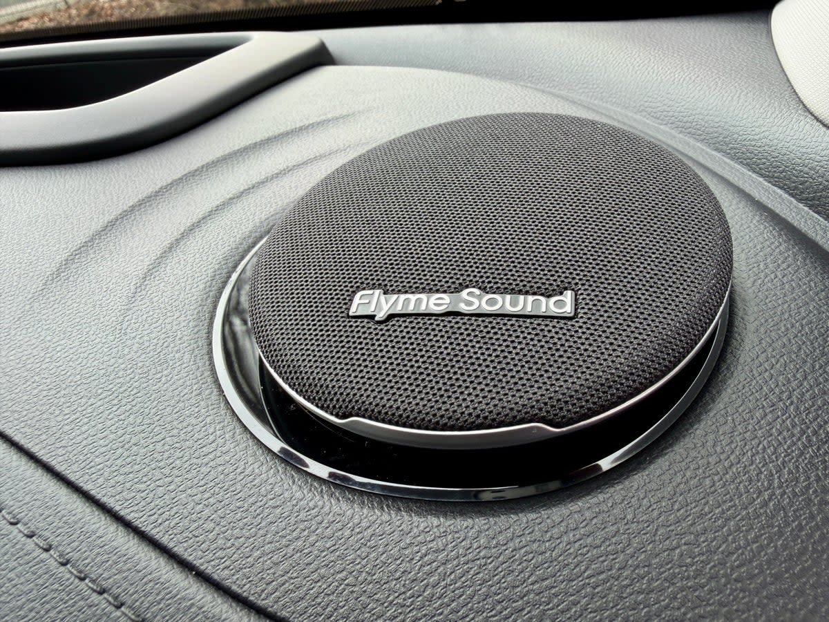 The Geely Starray EM-I's Flyme audio system could do with a bit more bass, but is otherwise good (Steve Fowler)