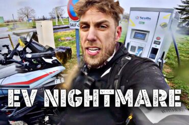 Electric Motorcycle NIGHTMARE in France! (worst case scenario all day)