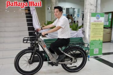 Mayor leads Pattaya’s shift to electric bikes for public health patrols