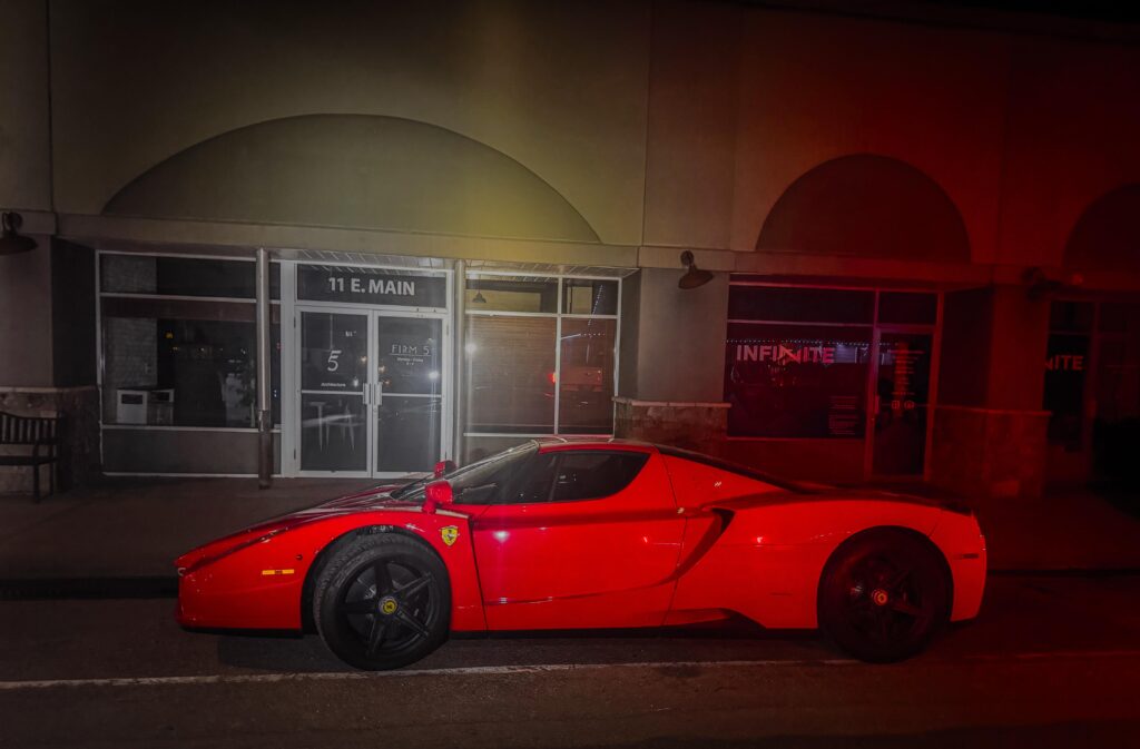 [Ferrari Enzo] in my small Montana town.