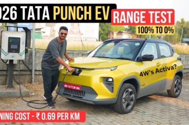 2026 Tata Punch EV Range Test & Review - 100% to 0%