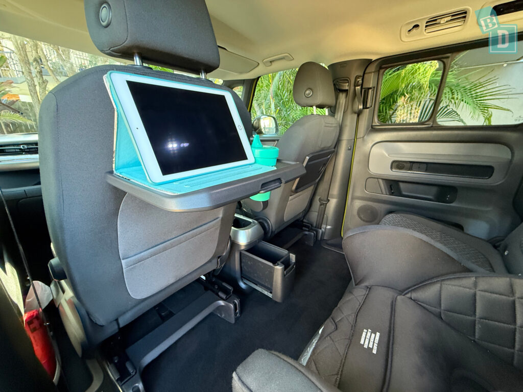 2025 Volkswagen ID Buzz Pro SWB rear seat tray tables and map pockets