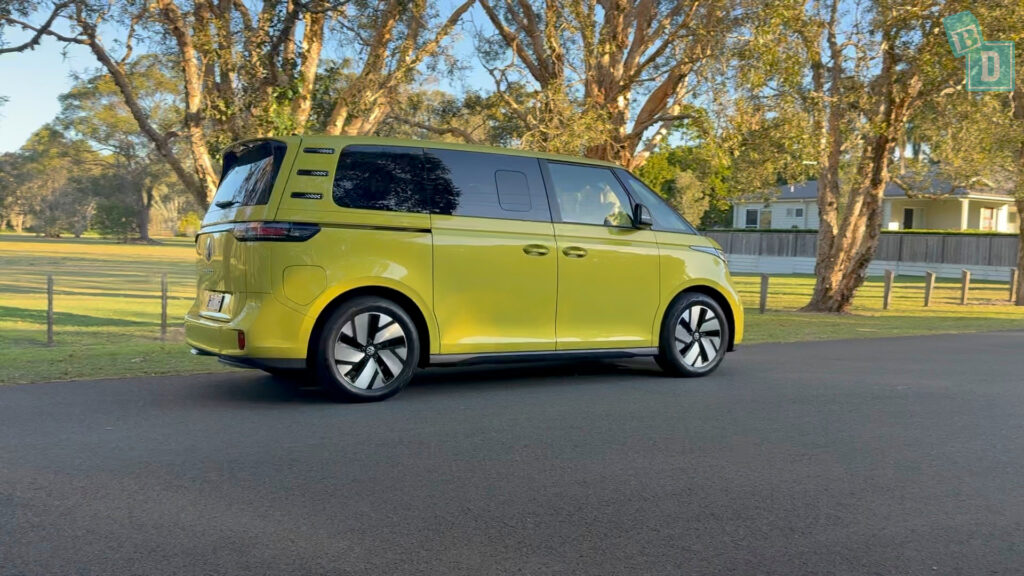 2025 Volkswagen ID Buzz Pro SWB driving rear view