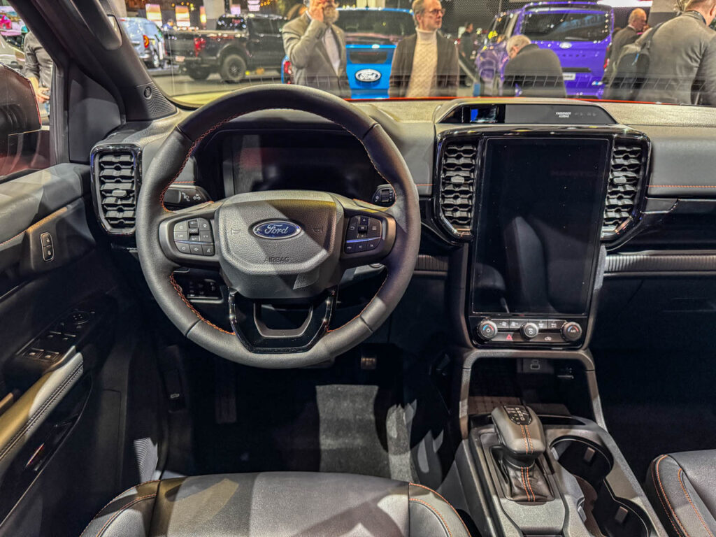 2026 Ford Ranger Plug-in Hybrid Wildtrak steering infotainment