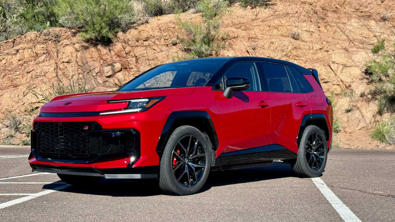 2026 Toyota RAV4 PHEV GR Sport front, three-quarter