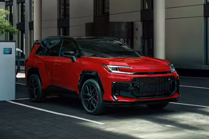 2026 Toyota RAV4 GR Sport Red Front Angled View