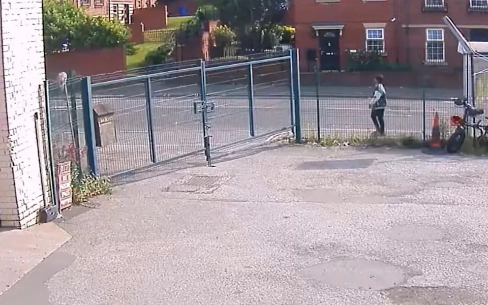Abdullah Yaser Abdullah Taleb is seen walking along Staniforth Road just before the collision that killed him