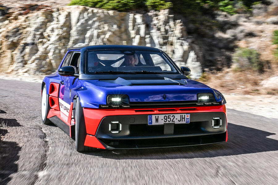 Renault 5 Turbo 3E front quarter tracking