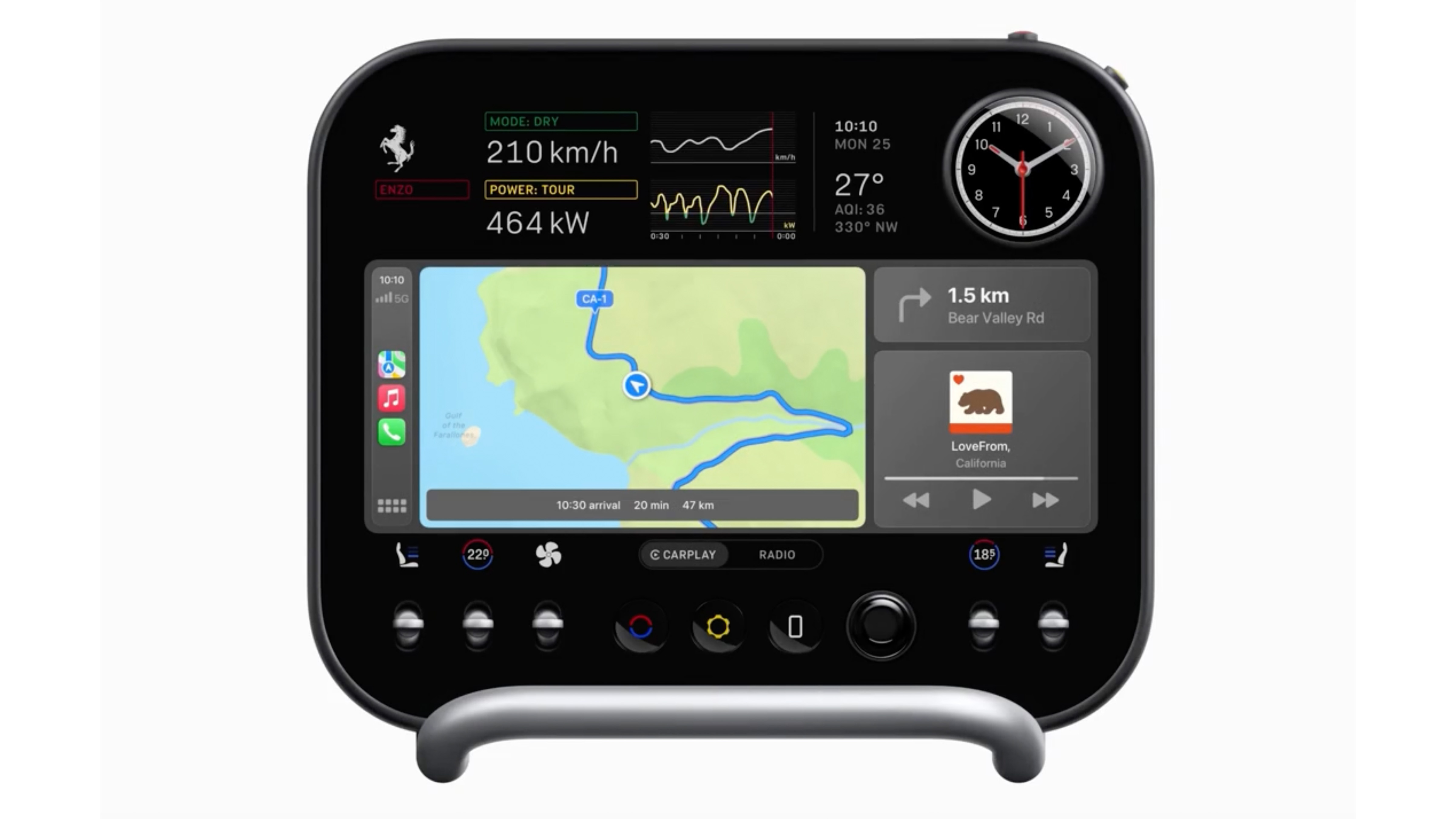 Ferrari Luce Apple CarPlay